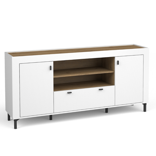 Kumode Lamos 170/77/38 cm balts/melns - N1 Home