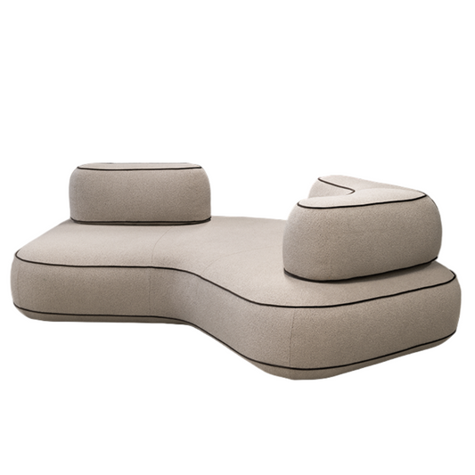 Dīvānd-krēsls Skew U Befame 72/224/183 cm bēšs