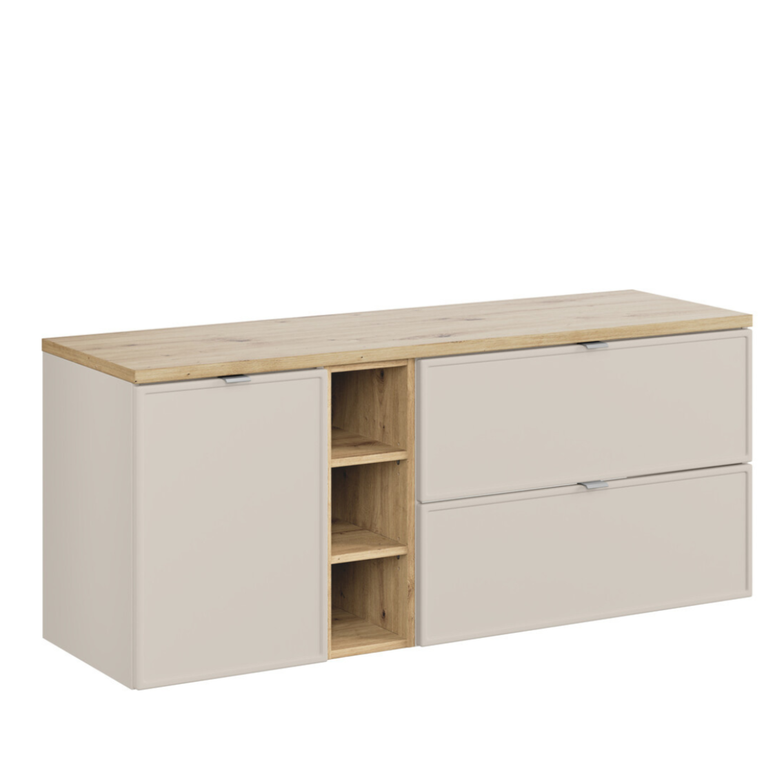 Vannas istabas mēbeļu komplekts Bell K 140 cm kašmirs/ozols - N1 Home