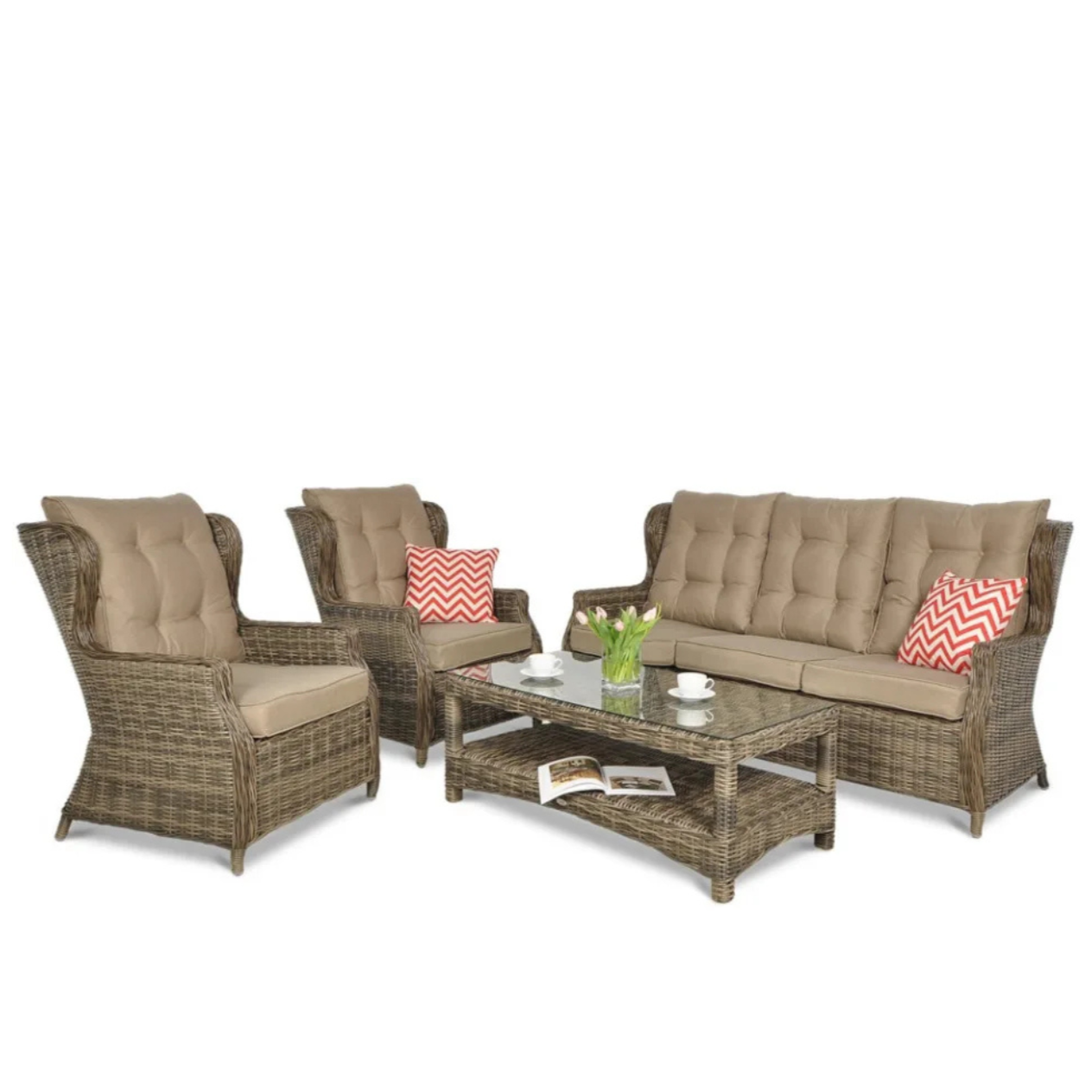 Dārza komplekts Trivo 3 brūns - N1 Home