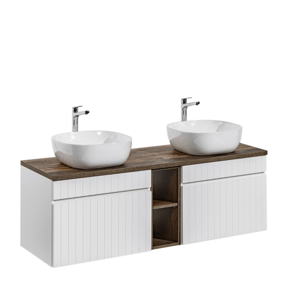 Vannas istabas mēbeļu komplekts Icon C 140 cm balts - N1 Home