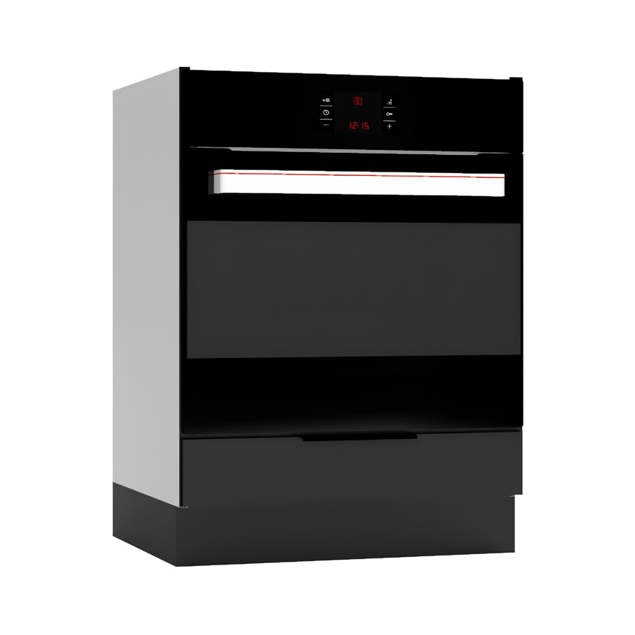 Virtuves zemāks skapis Aldo 60/44/60 cm melns - N1 Home