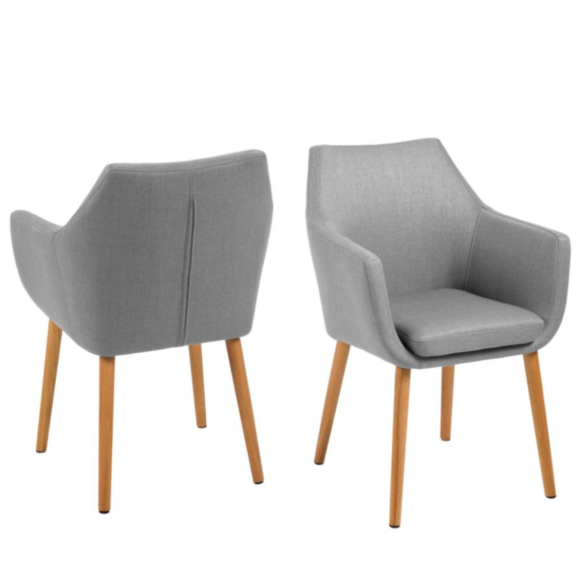 Krēsls Nor 58/58/84 cm gaiši pelēks/ozols - N1 Home