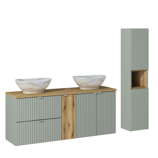 Vannas istabas mēbeļu komplekts Lina  jūras zaļš - N1 Home