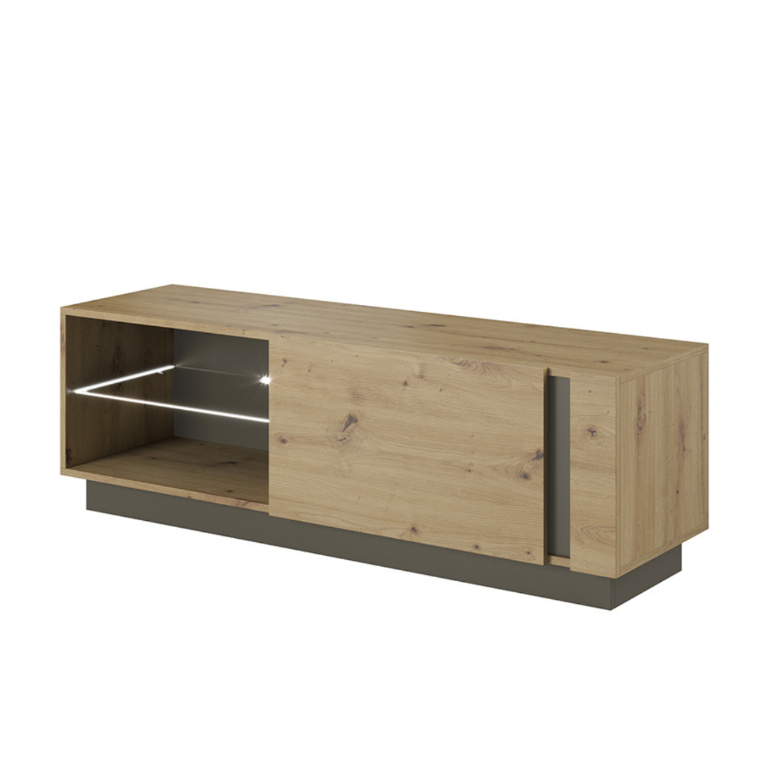 TV skapis Arci 138,1/45,5/40 cm antracits/ozols - N1 Home