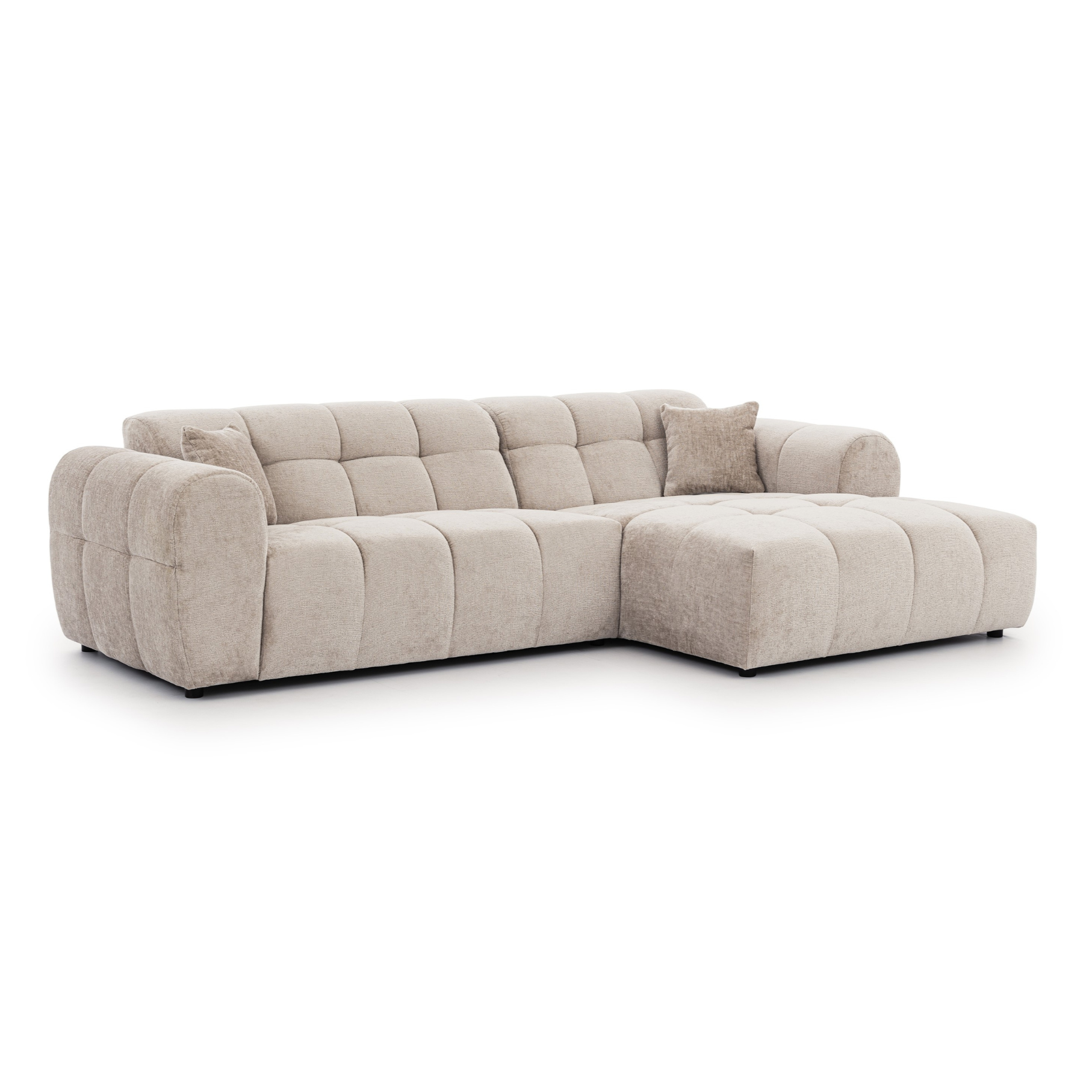 Dīvāns Arti bēšs pa labi 262/70/152 cm - N1 Home