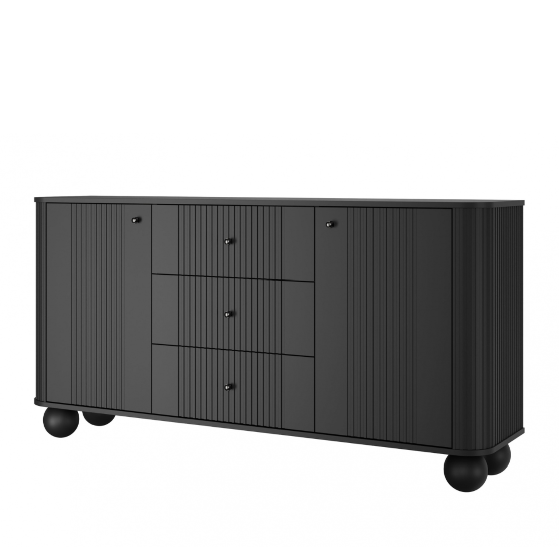 Kumode Vespa 160/82/38 cm melns/melns - N1 Home