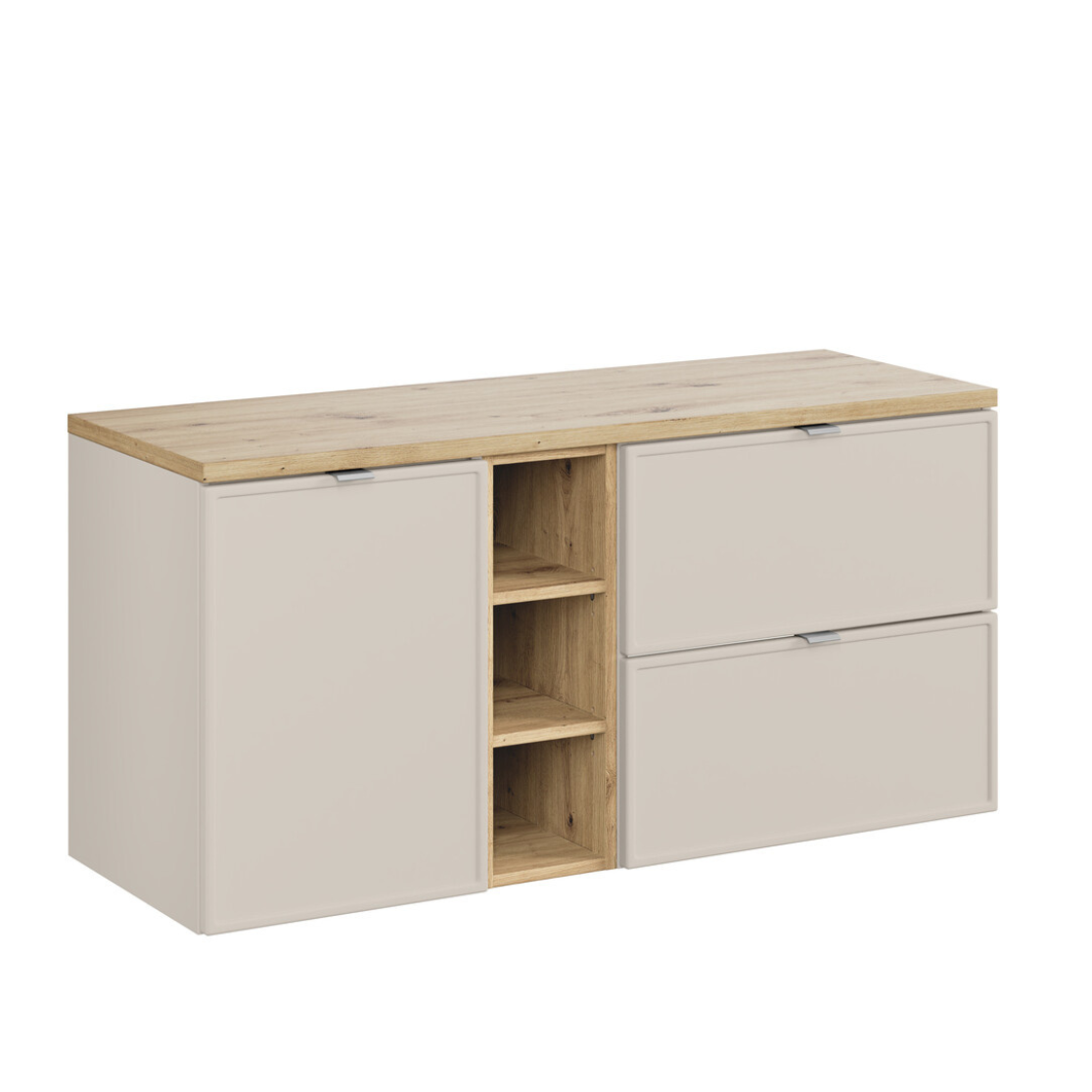 Vannas istabas mēbeļu komplekts Bell C 120 cm kašmirs/ozols - N1 Home