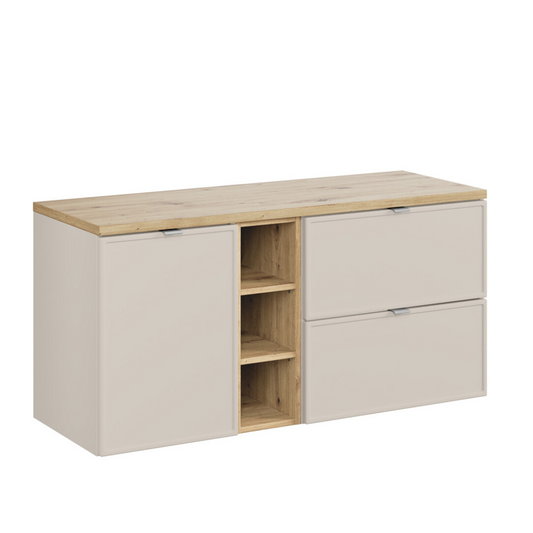 Vannas istabas mēbeļu komplekts Bell C 120 cm kašmirs/ozols - N1 Home