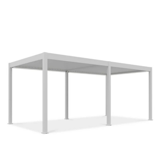 Bioklimatiskā terases pergola Elija AUTOMATIC 3x6 ar LED apgaismojumu 600/309/255 cm balts - N1 Home