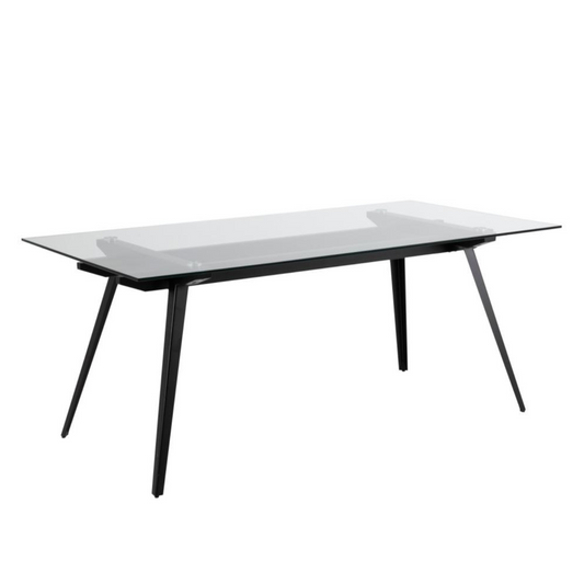 Galds Moni 180x90x75 cm dzidrs rūdīts stikls - N1 Home