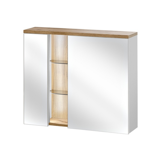 Vannas istabas skapīs ar spogulis Baho 80/70/20 cm balts - N1 Home