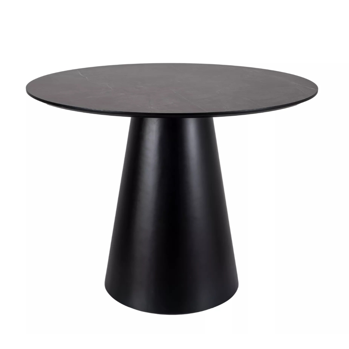 Galds Ange 75/100 cm melns/melns marmors - N1 Home