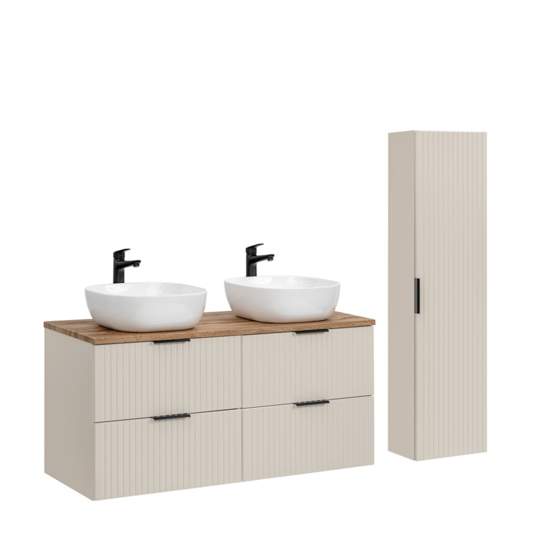 Vannas istabas mēbeļu komplekts Ade SD kašmirs/votan ozols - N1 Home