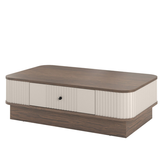 Kafijas galdiņš Vespa 103/32/60 cm kašmirs/rieksts/zelts - N1 Home