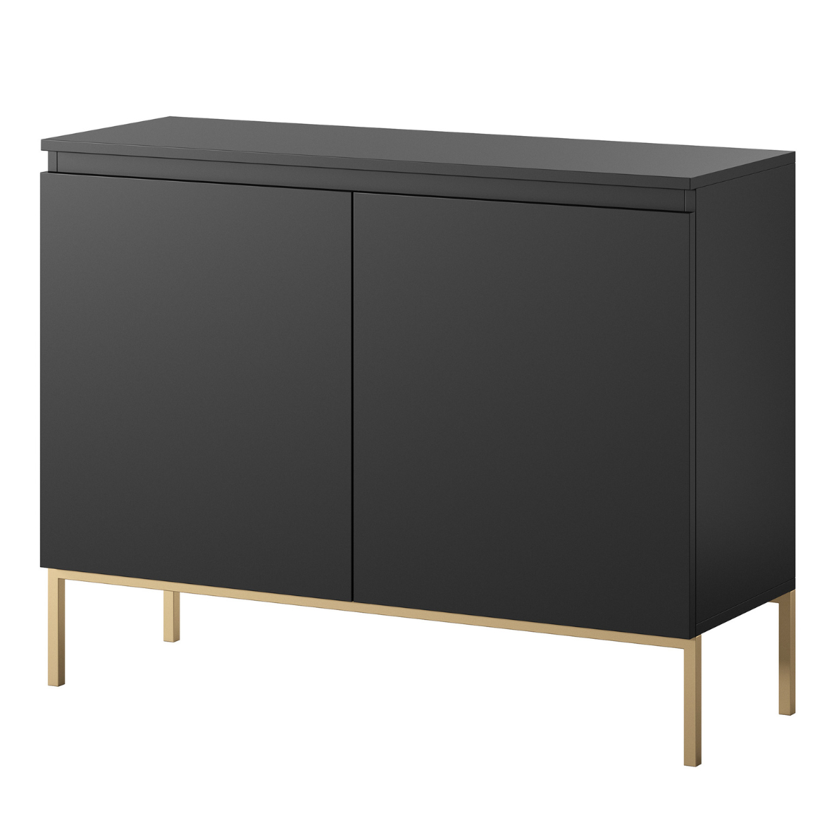 Kumode Bommo 100/77/35 cm melns/zelts - N1 Home