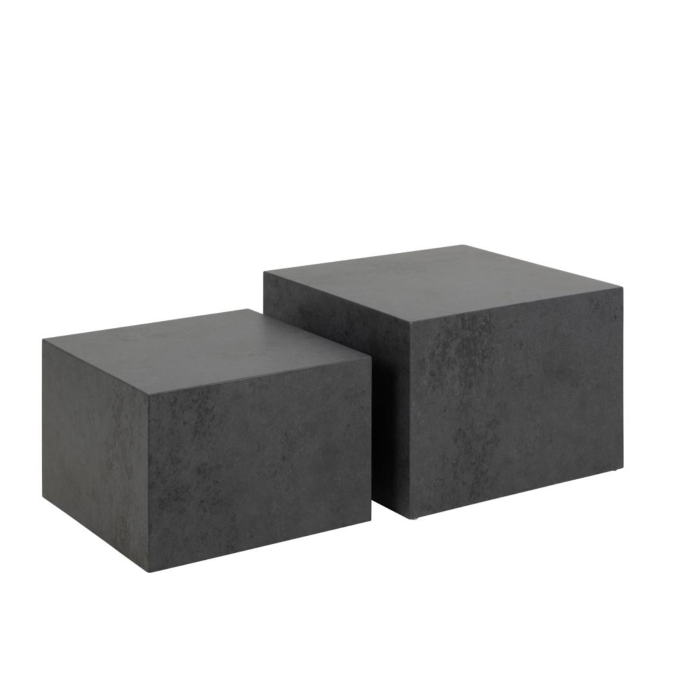 Kafijas galds Dia 58x58x40 cm; 50x50x33 cm melns okeāna - N1 Home