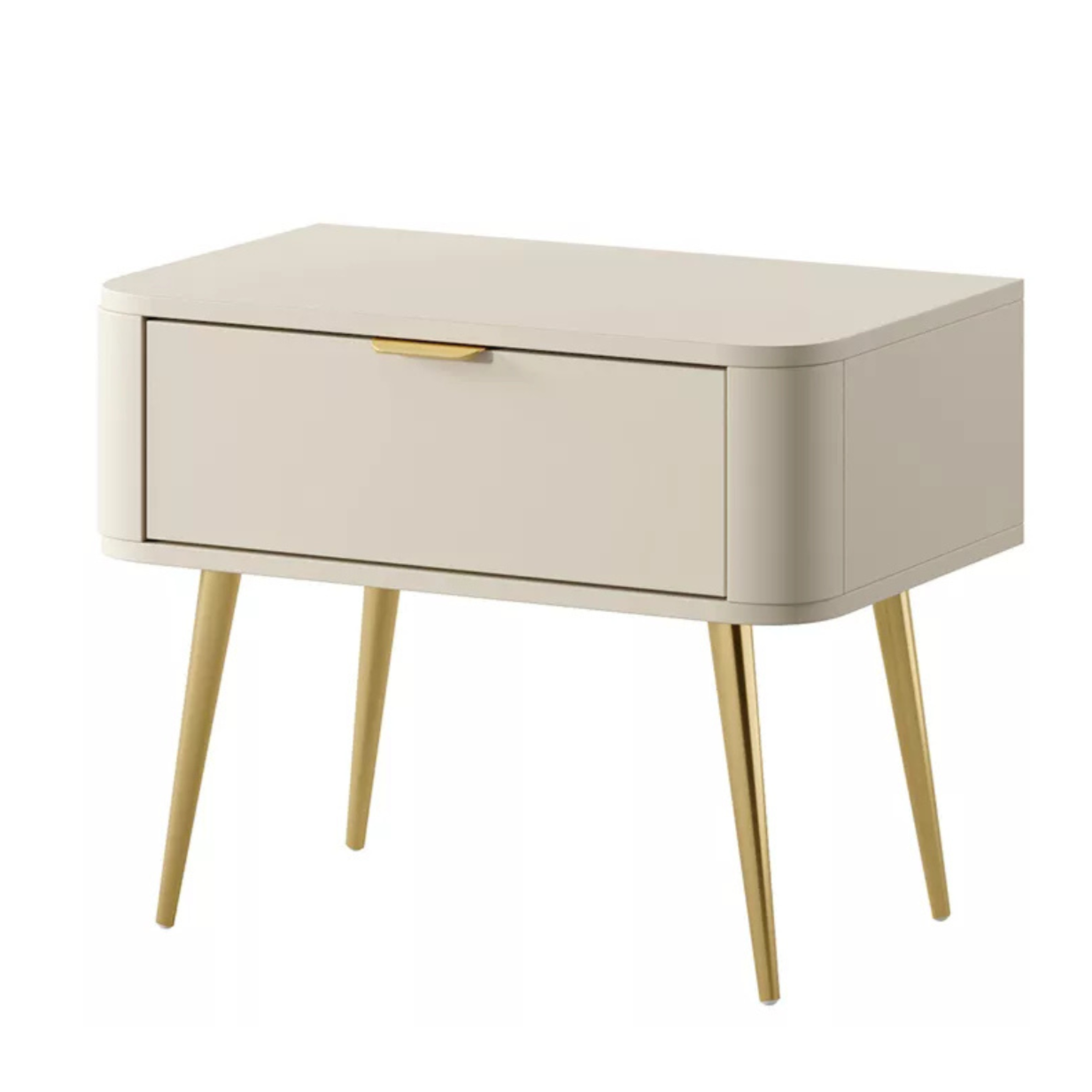 Naktsgaldiņš ar atvilktni Valo 49/63/38 cm bēšs - N1 Home