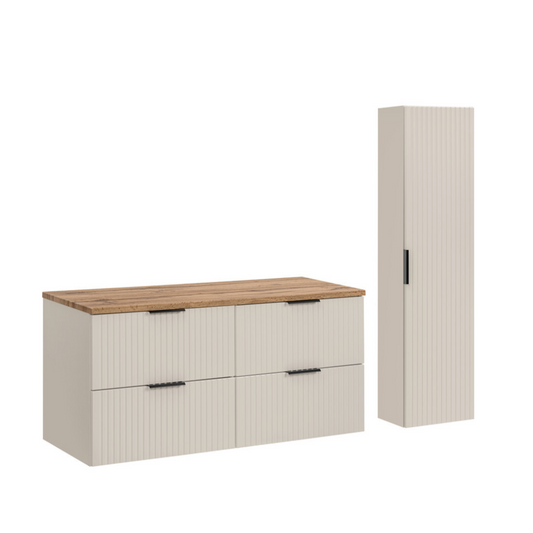 Vannas istabas mēbeļu komplekts Ade PL kašmirs/votan ozols - N1 Home