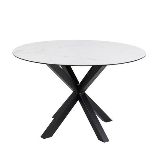 Galds Heva 119x75,5 cm balta Akranes neapstrādāta keramika - N1 Home