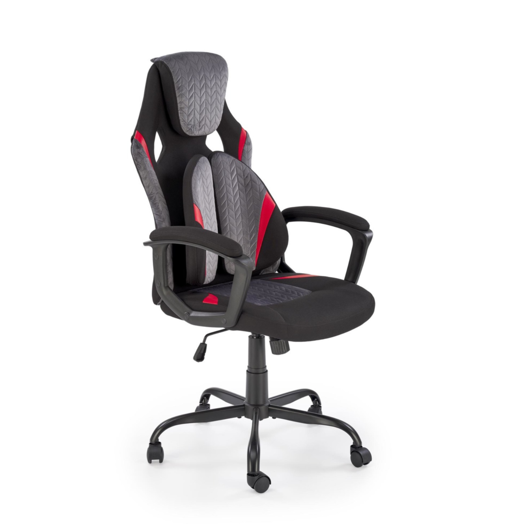 Krēsls Jen 65/70/115-125/43-53 cm melns/pelēks - N1 Home