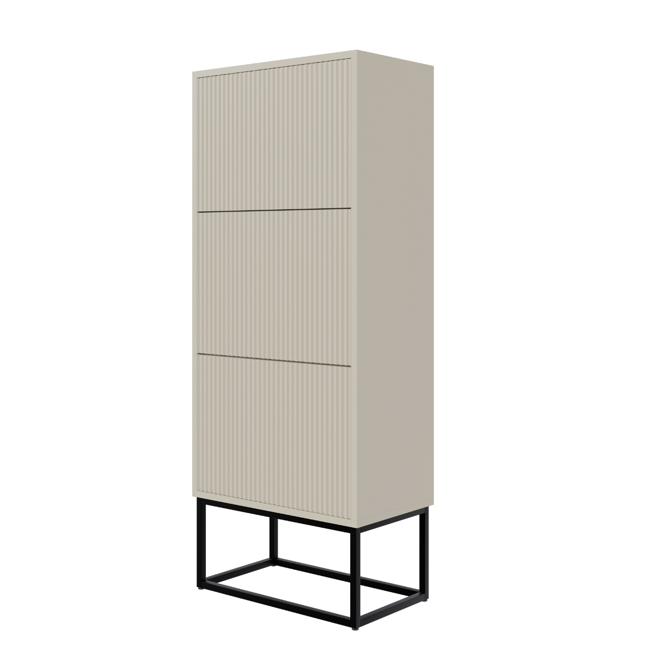 Apavu skapis Velda 50/30/125 cm bēšs/melns