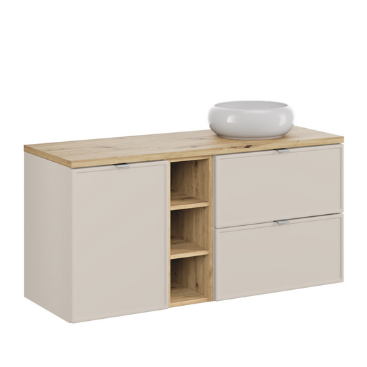 Vannas istabas mēbeļu komplekts Bell G 120 cm kašmirs/ozols - N1 Home