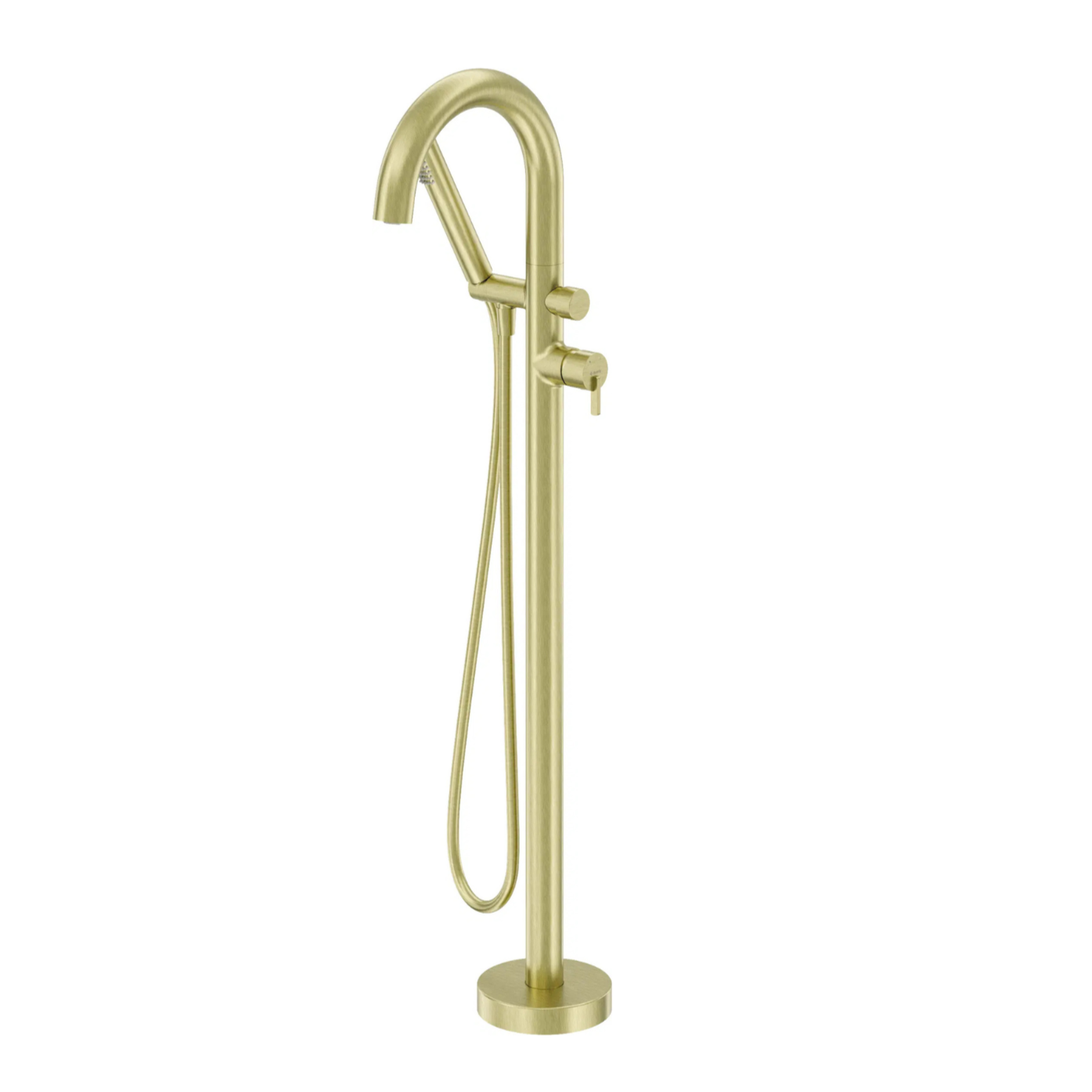 Vannas maisītājs Sili, brīvi stāvošs, ar dušas komplektu, 104-106 cm, zelts - N1 Home