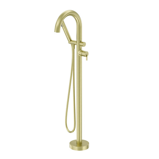 Vannas maisītājs Sili, brīvi stāvošs, ar dušas komplektu, 104-106 cm, zelts - N1 Home