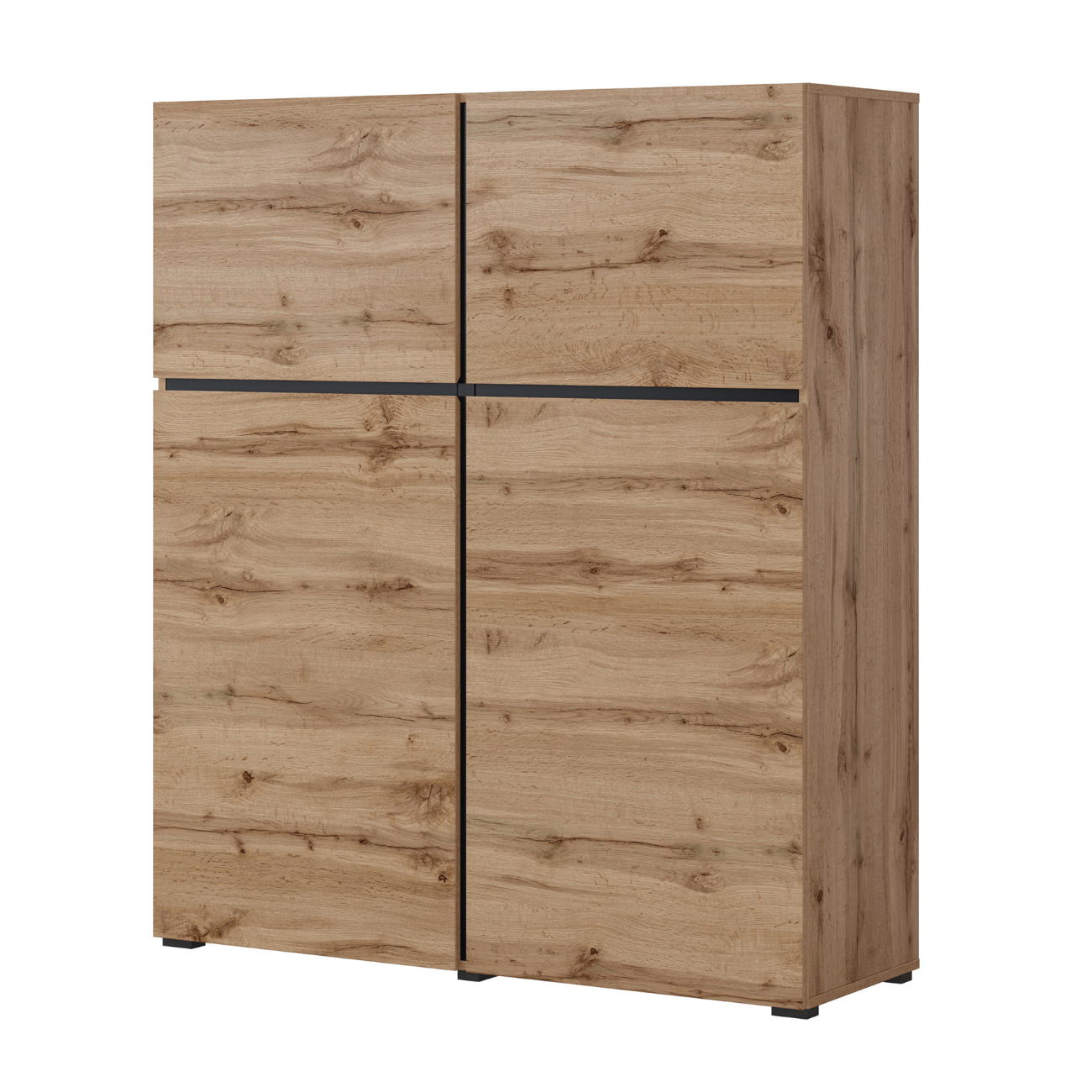 Kumode Kruzat 119/139/40 cm Votan ozols - N1 Home