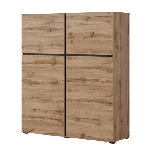 Kumode Kruzat 119/139/40 cm Votan ozols - N1 Home