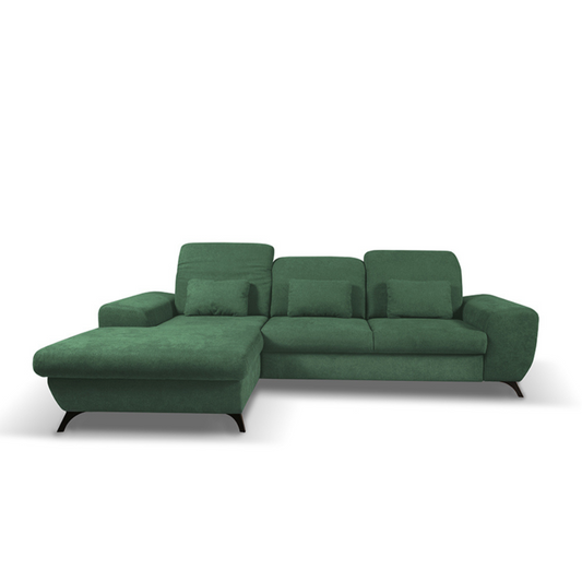 Dīvāns Alti 279,5/85,5-94/92,5-164 cm zaļš - N1 Home