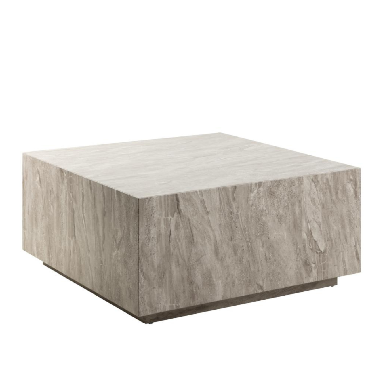 Kafijas galds Dia 90x90x42 cm pelēks marmors River - N1 Home