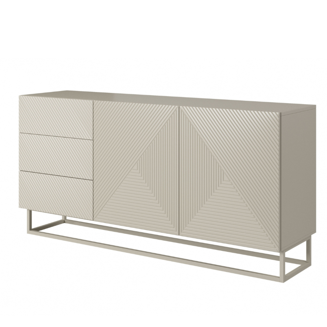 OSLO kumode un metāla kājas 167/81/43 cm kašmirs/kašmirs - N1 Home