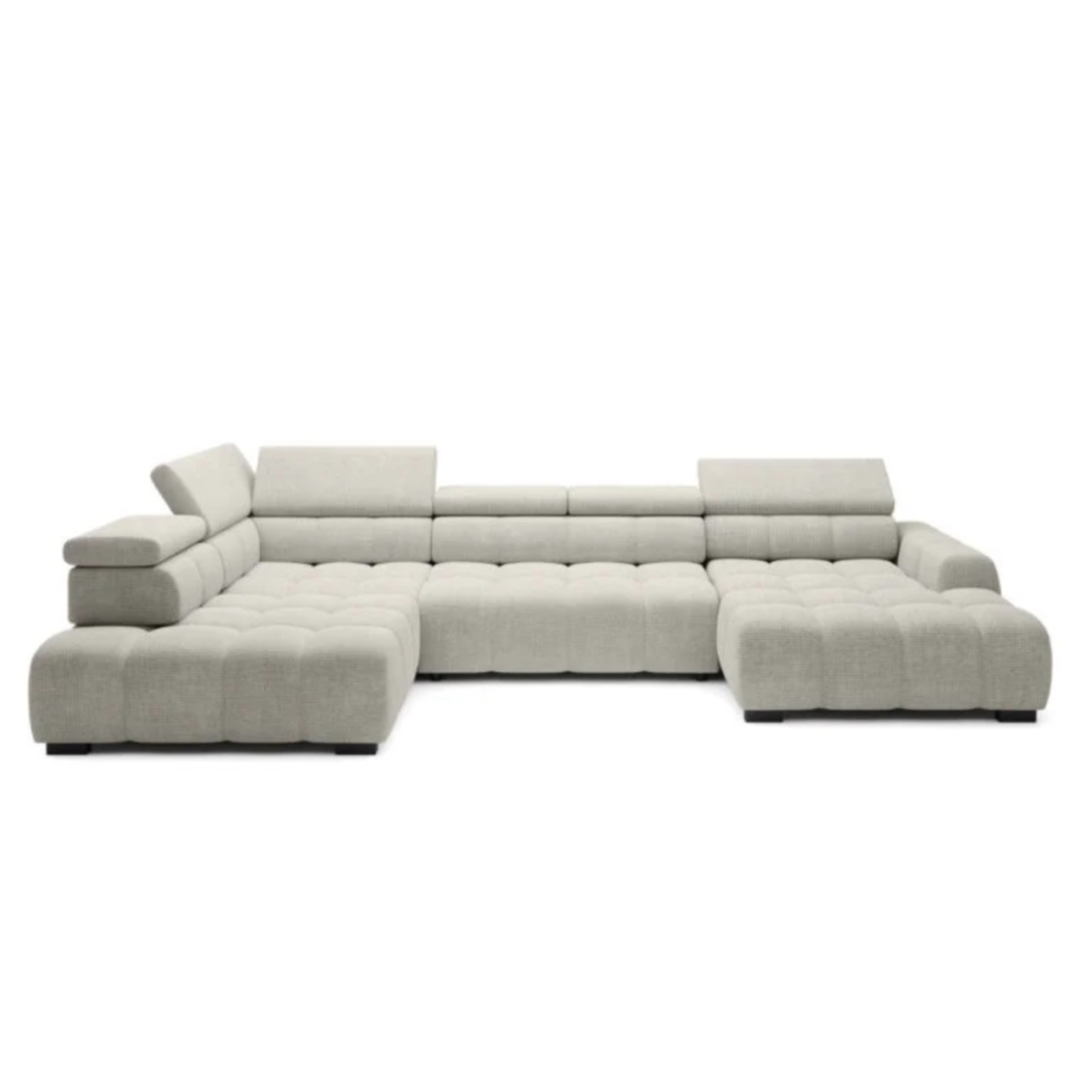 Dīvāns Bulli XL 393/205/168/77 cm gaiši pelēks - N1 Home