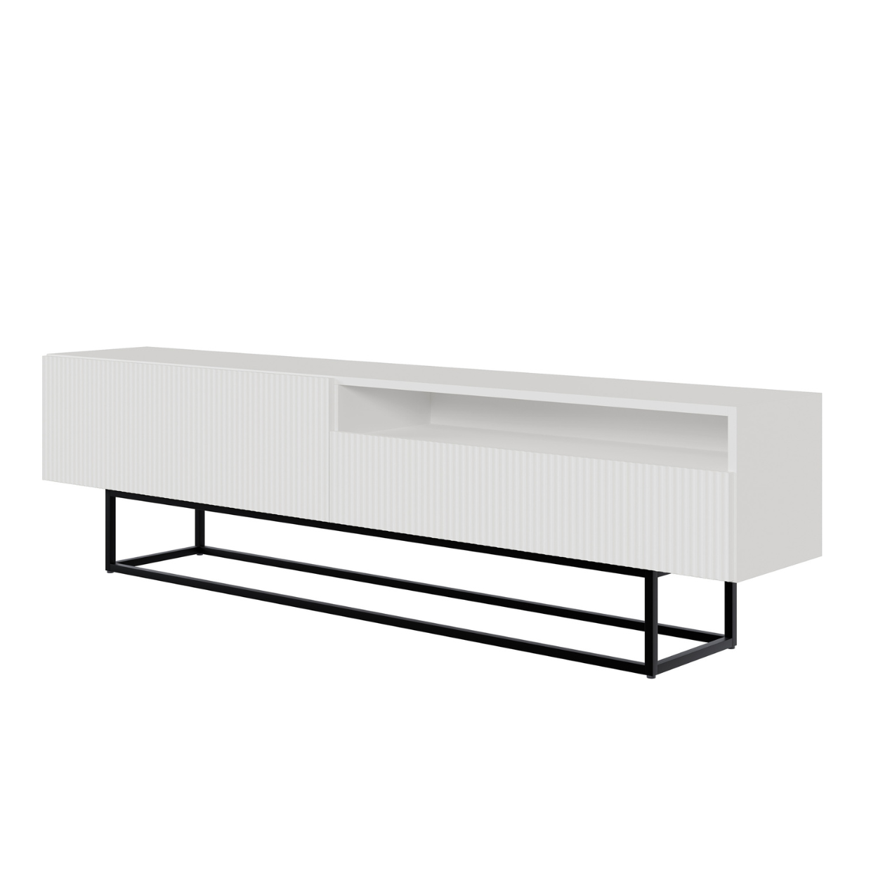 TV skapis Velda A 175/46/31 cm balts/melns