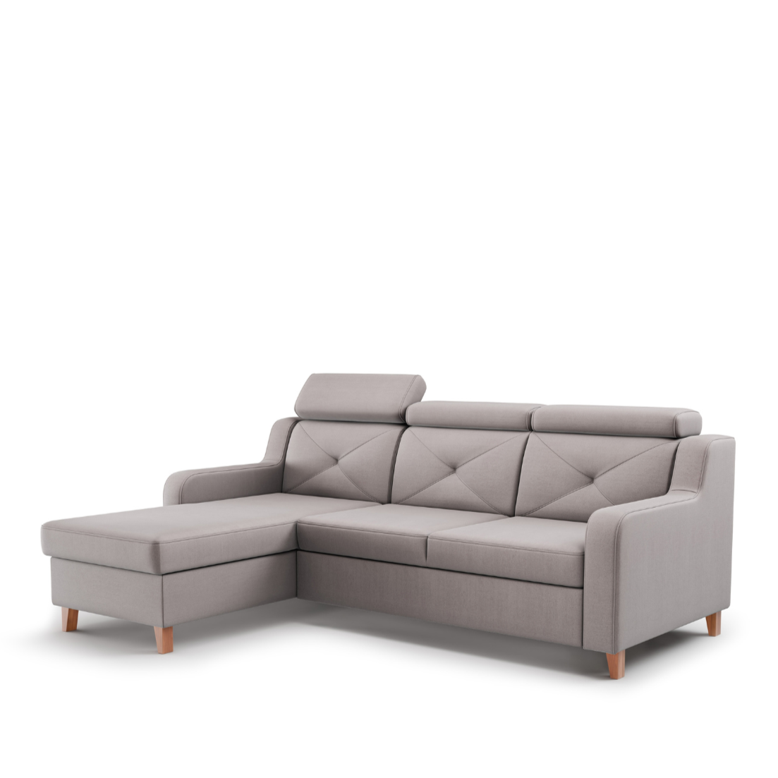 Dīvāns Laks 220/88/165 cm gaiši pelēks - N1 Home