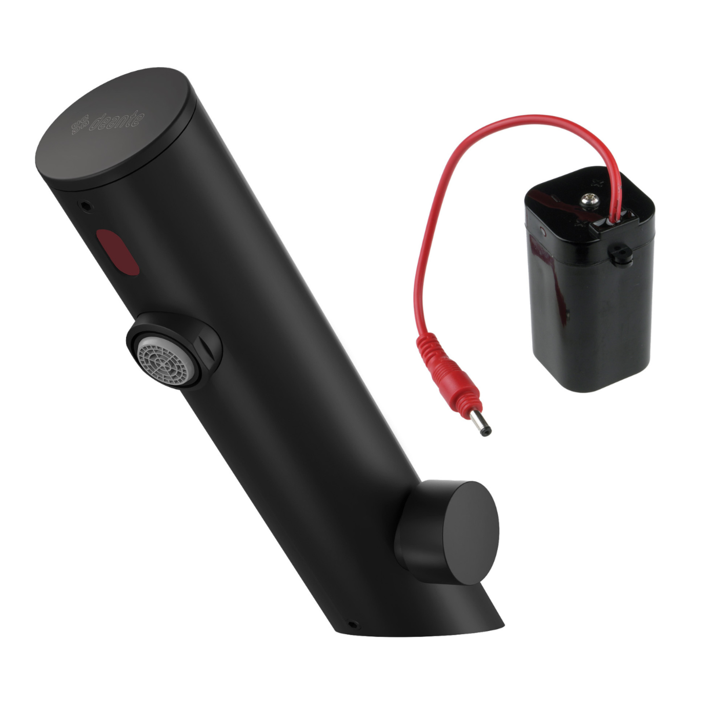 Izlietnes jaucējkrāns, bezkontakta, ar temperatūras kontroli - 4xAA Sense 148 mm nero - N1 Home