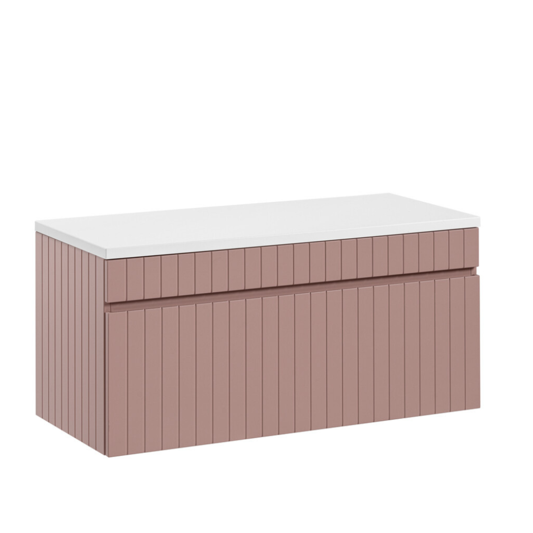 Vannas istabas mēbeļu komplekts Icon 100 cm rozā - N1 Home