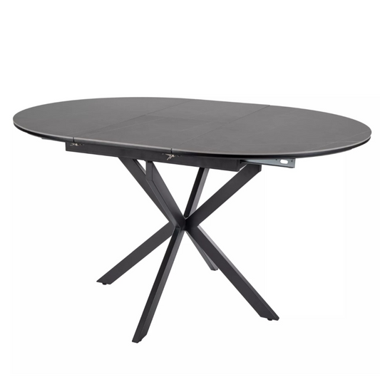 Galds Gast 100-135/100/75 cm matēts pelēks / matēts melns - N1 Home