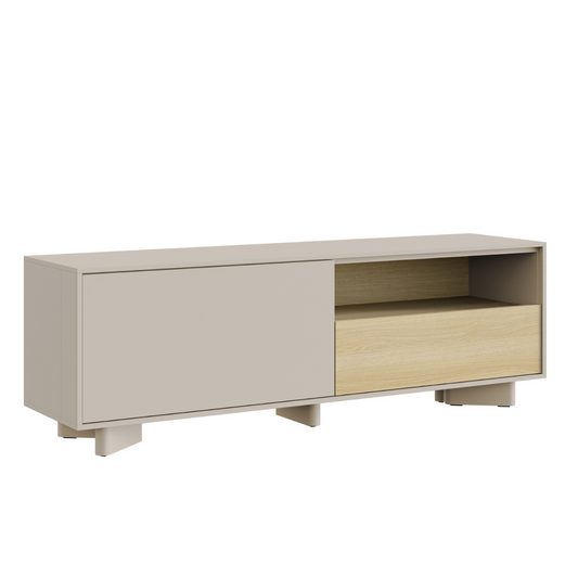 TV skapis Distri 140/46/35 cm Vičencas ozols/kašmirs