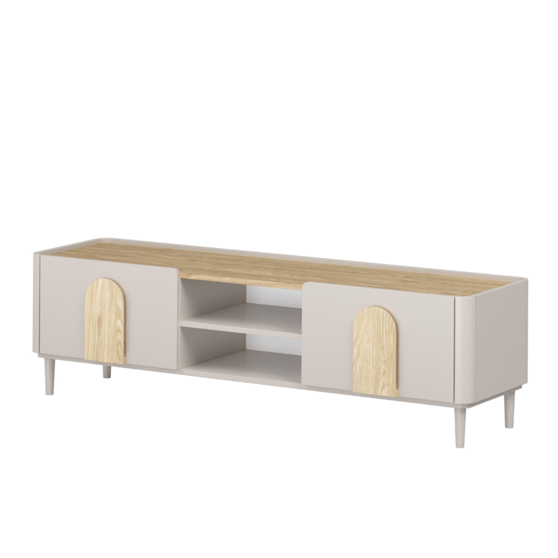 TV skapis Amil 170/48/48 cm kašmirs/eļļots ozols/gaišs ozols - N1 Home