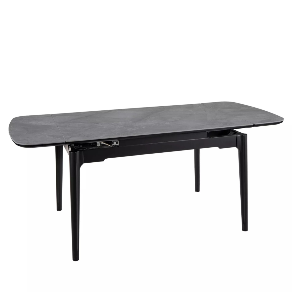 Galds Sent 120/180/80/75 cm pelēks spīdums / melns matēts - N1 Home