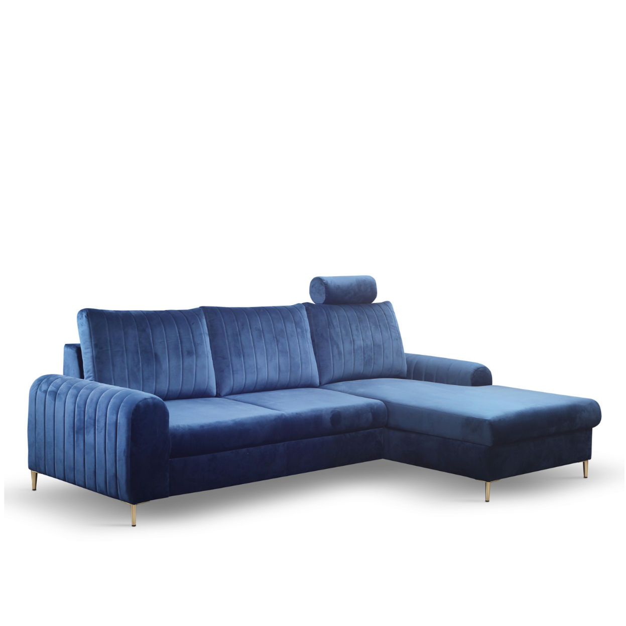 Dīvāns Monaske 252/106,5/90-168 cm navy - N1 Home