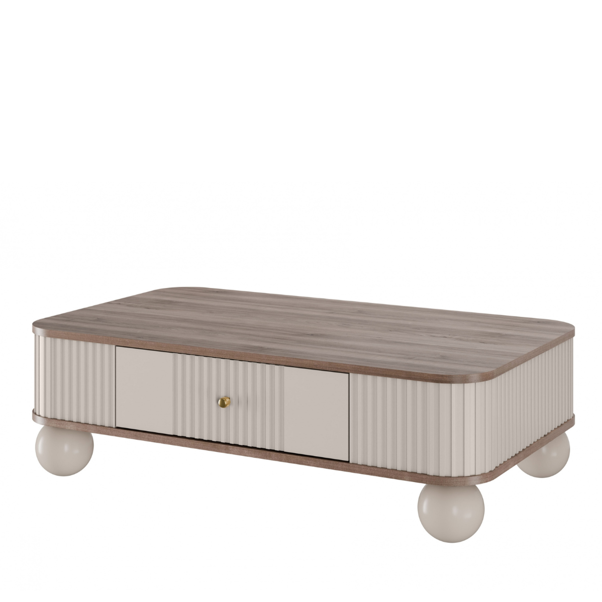 Kafijas galds  Vespa 103/32/60 cm kašmirs/rieksts/zelts - N1 Home