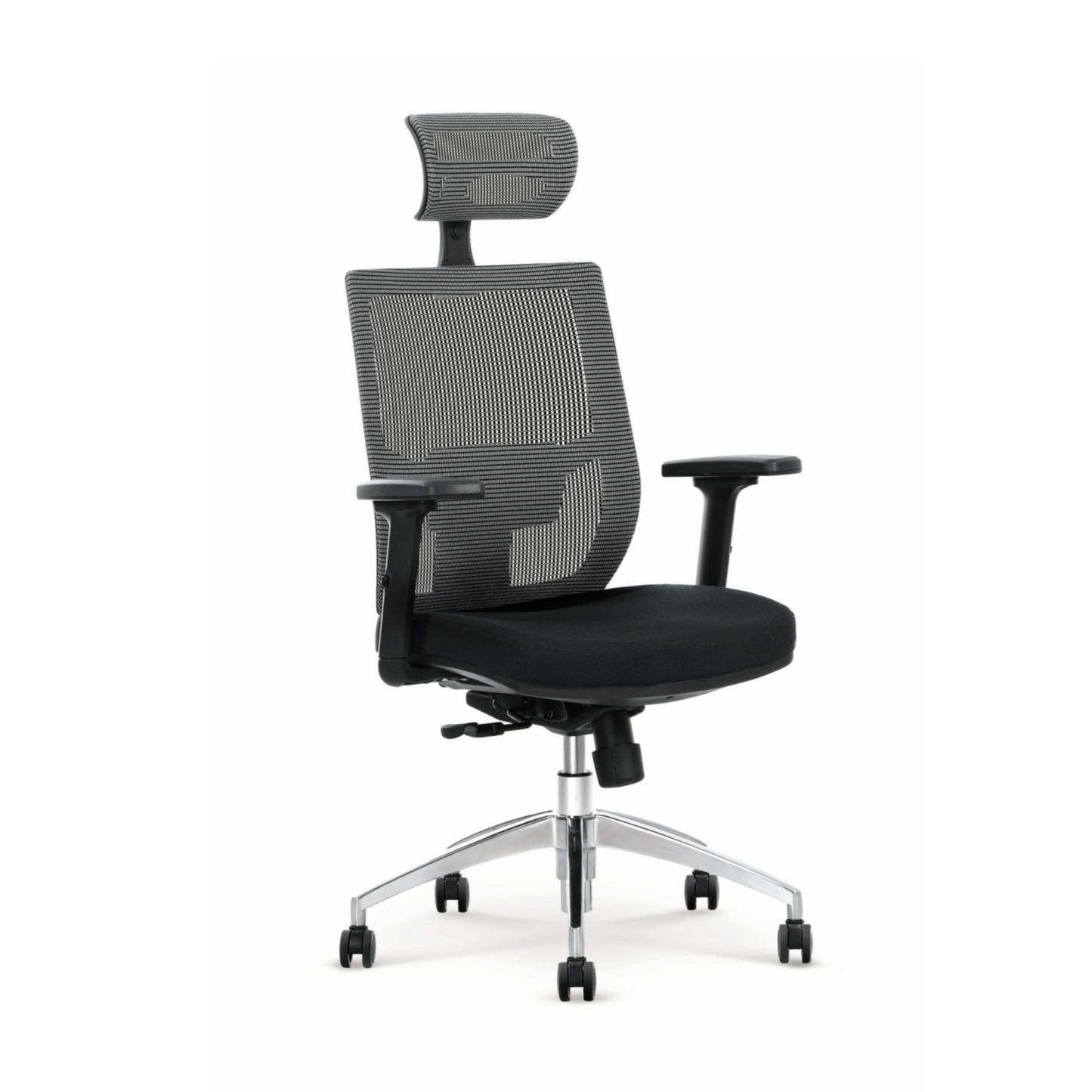 Krēsls Adm 64/60/120-130/46/56 cm pelēks/melns - N1 Home