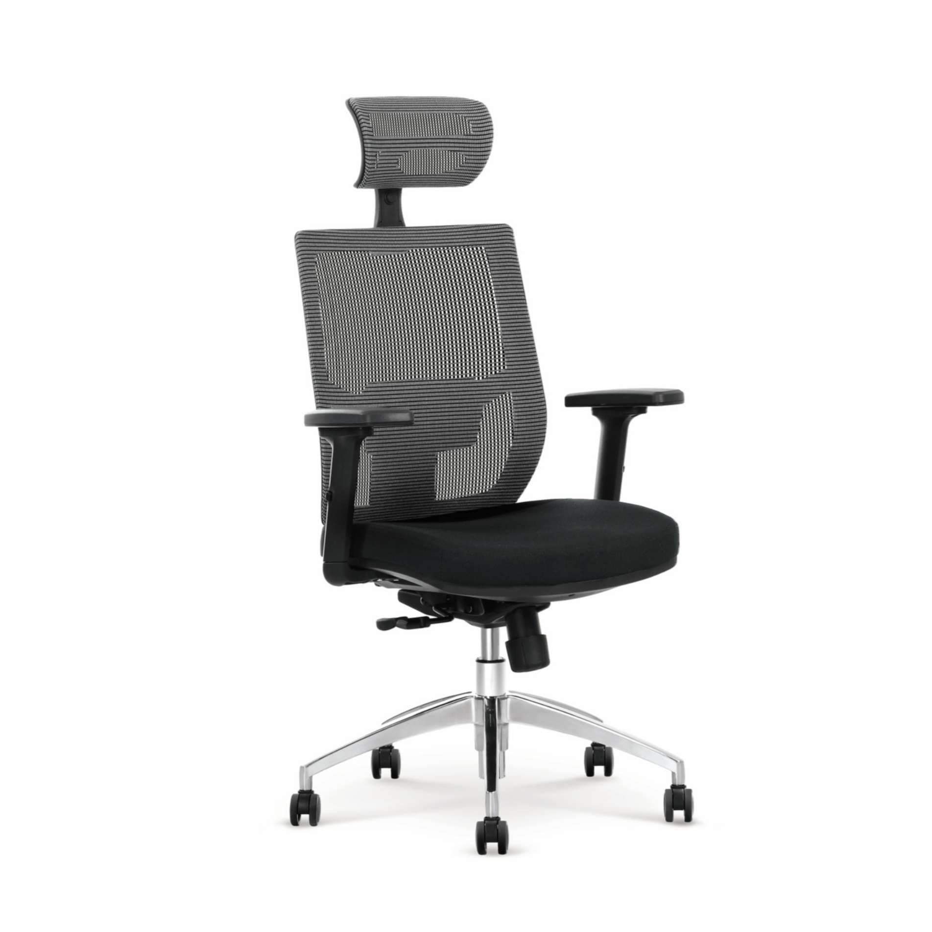 Krēsls Adm 64/60/120-130/46/56 cm pelēks/melns - N1 Home