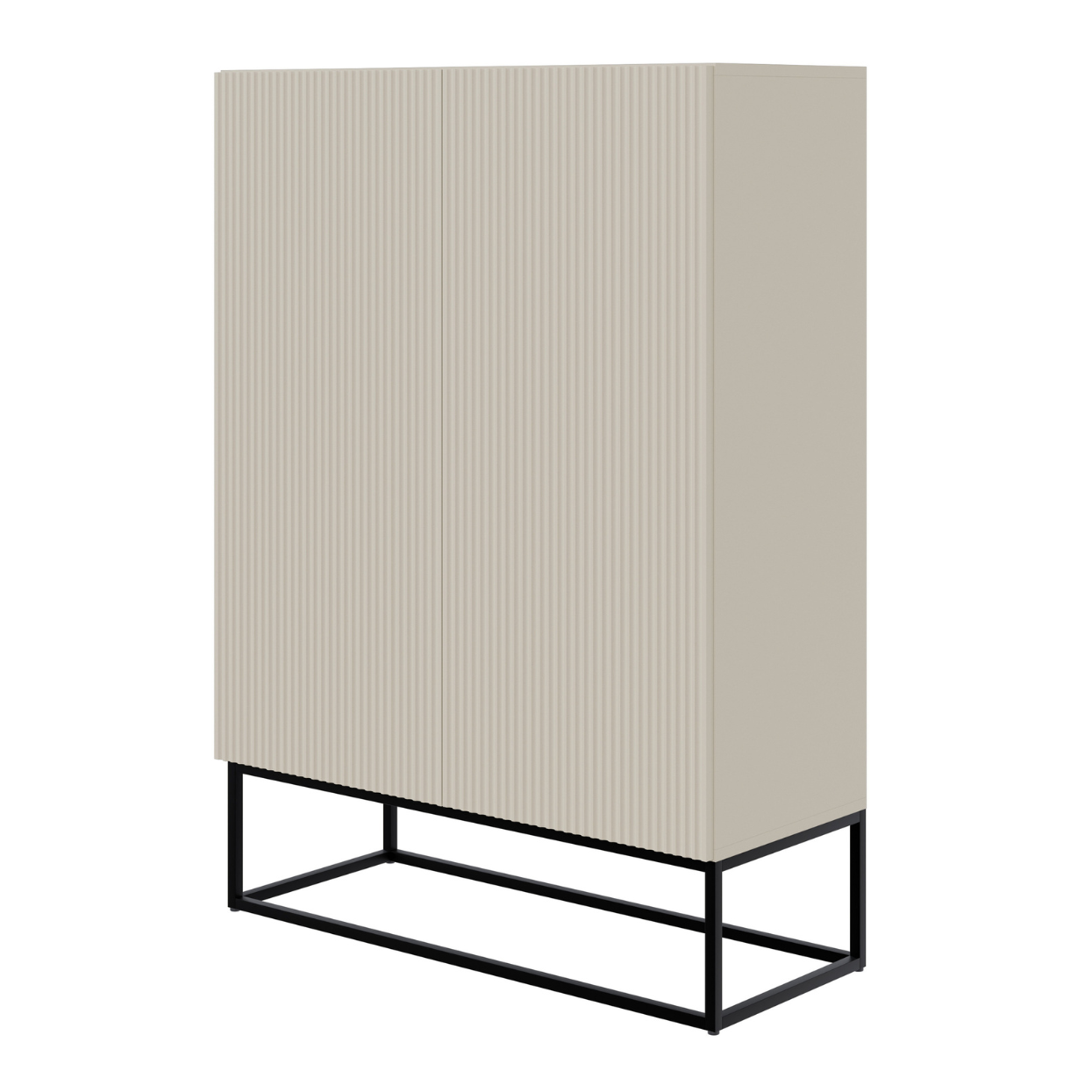 Kumode Velda 90/125/38 cm bēšs/melns - N1 Home