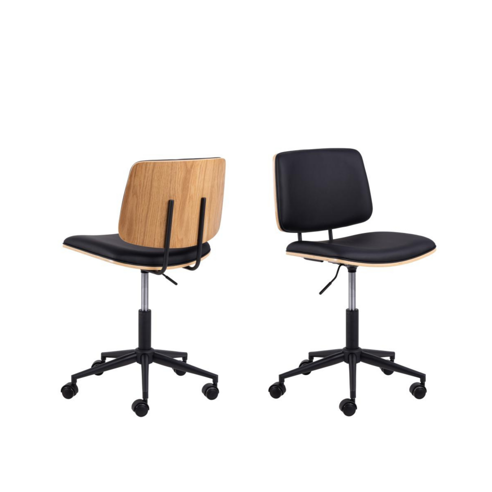 Krēsls Ow 48,5/54/91 cm melns/ozols - N1 Home