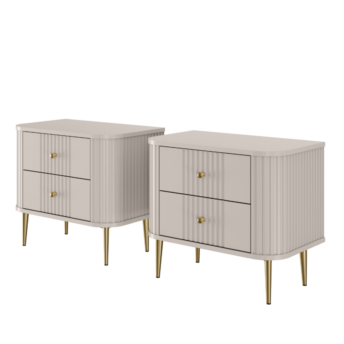 Naktsskapītis (2) Vespa 56/51/38 cm kašmirs/zelts - N1 Home